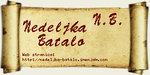 Nedeljka Batalo vizit kartica